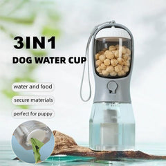 3-in-1 Portable Pet Water Bottle – Multi-Functional Design for Hydration, Feeding & Waste Disposal - YanaChi Store