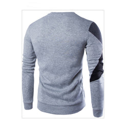 Men's Slim-Fit Cotton Knitted Sweater – Casual O-Neck Printed Pullover - YanaChi Store