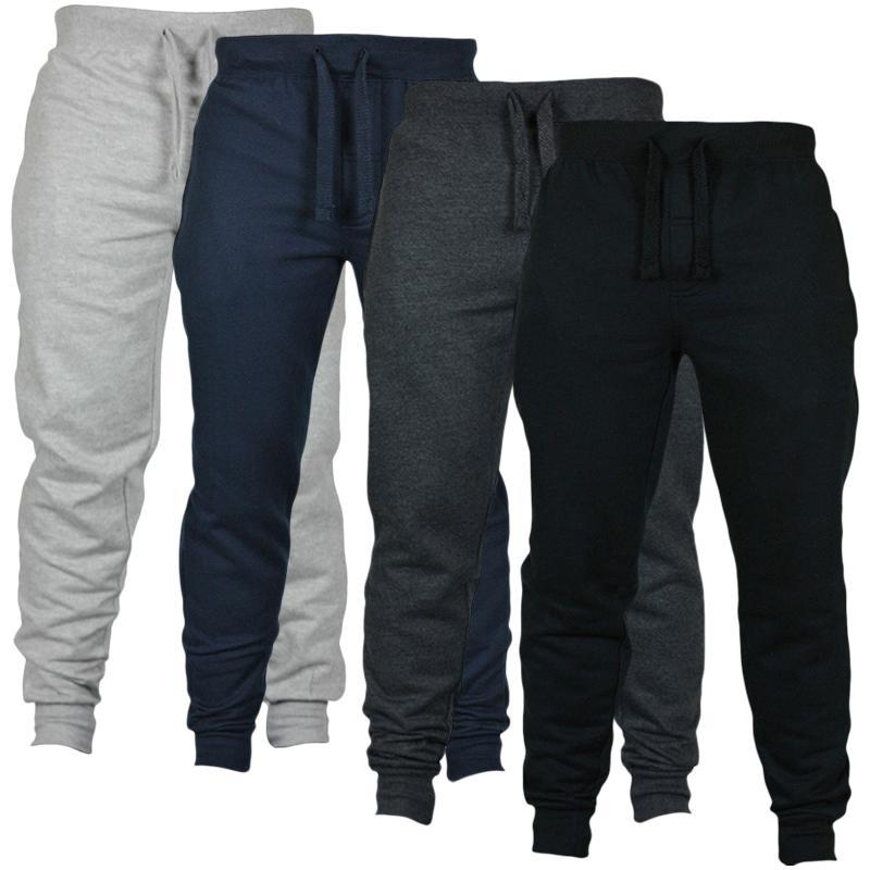 Men's Solid Color Drawstring Fleece Casual Pants – Full-Length Pencil Style - YanaChi Store