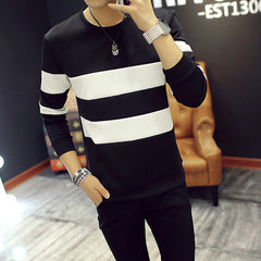 Men's Round-Neck Long-Sleeved T-Shirt – Autumn Couple Style with 60% Polyester - YanaChi Store