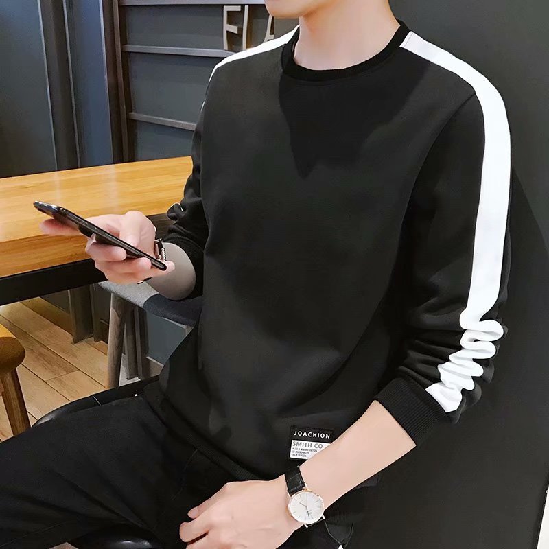 Men's Round-Neck Long-Sleeved T-Shirt – Autumn Couple Style with 60% Polyester - YanaChi Store