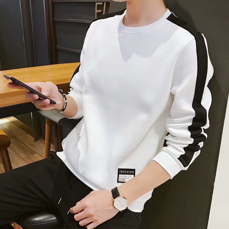 Men's Round-Neck Long-Sleeved T-Shirt – Autumn Couple Style with 60% Polyester - YanaChi Store