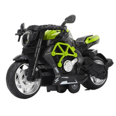 Alloy Motorcycle Model High Simulation Cool Sound Light Pull Back Motorcycle Toy for Kids Green - YanaChi Store