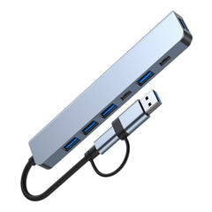 7 in 1 Type C Hub 5W Charging Plug and Play Aluminum Alloy USB Docking Station for Keyboards PC - YanaChi Store