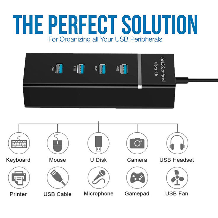 4 In 1 2.0 3.0 USB HUB Splitter High Speed Multi Splitter USB Adapter Expander Cable For Desktop PC Laptop Adapter USB HUB - YanaChi Store