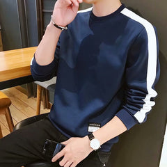 Men's Round-Neck Long-Sleeved T-Shirt – Autumn Couple Style with 60% Polyester - YanaChi Store