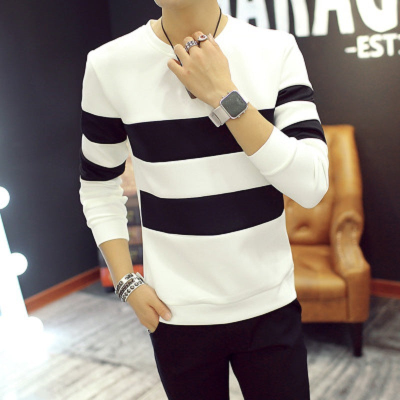 Men's Round-Neck Long-Sleeved T-Shirt – Autumn Couple Style with 60% Polyester - YanaChi Store