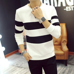 Men's Round-Neck Long-Sleeved T-Shirt – Autumn Couple Style with 60% Polyester - YanaChi Store