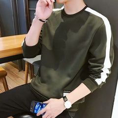 Men's Round-Neck Long-Sleeved T-Shirt – Autumn Couple Style with 60% Polyester - YanaChi Store