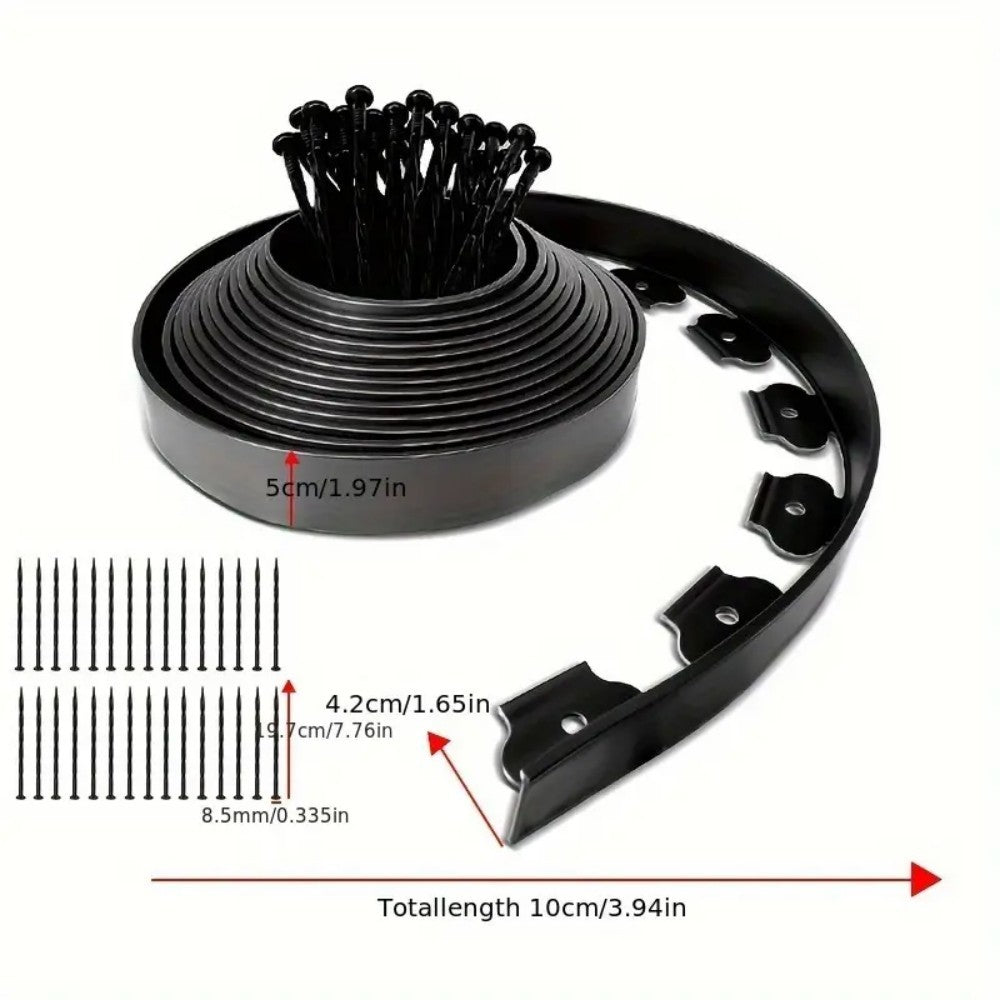 10m Lawn Border With 30 Plastic Stakes Garden Border For Paths, Driveways, Flowers And Plants - YanaChi Store