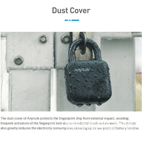 Smart Lock L3 Waterproof Fingerprint Padlock – IP65 Dustproof Design for Versatile Use - YanaChi Store