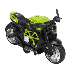 Alloy Motorcycle Model High Simulation Cool Sound Light Pull Back Motorcycle Toy for Kids Green - YanaChi Store