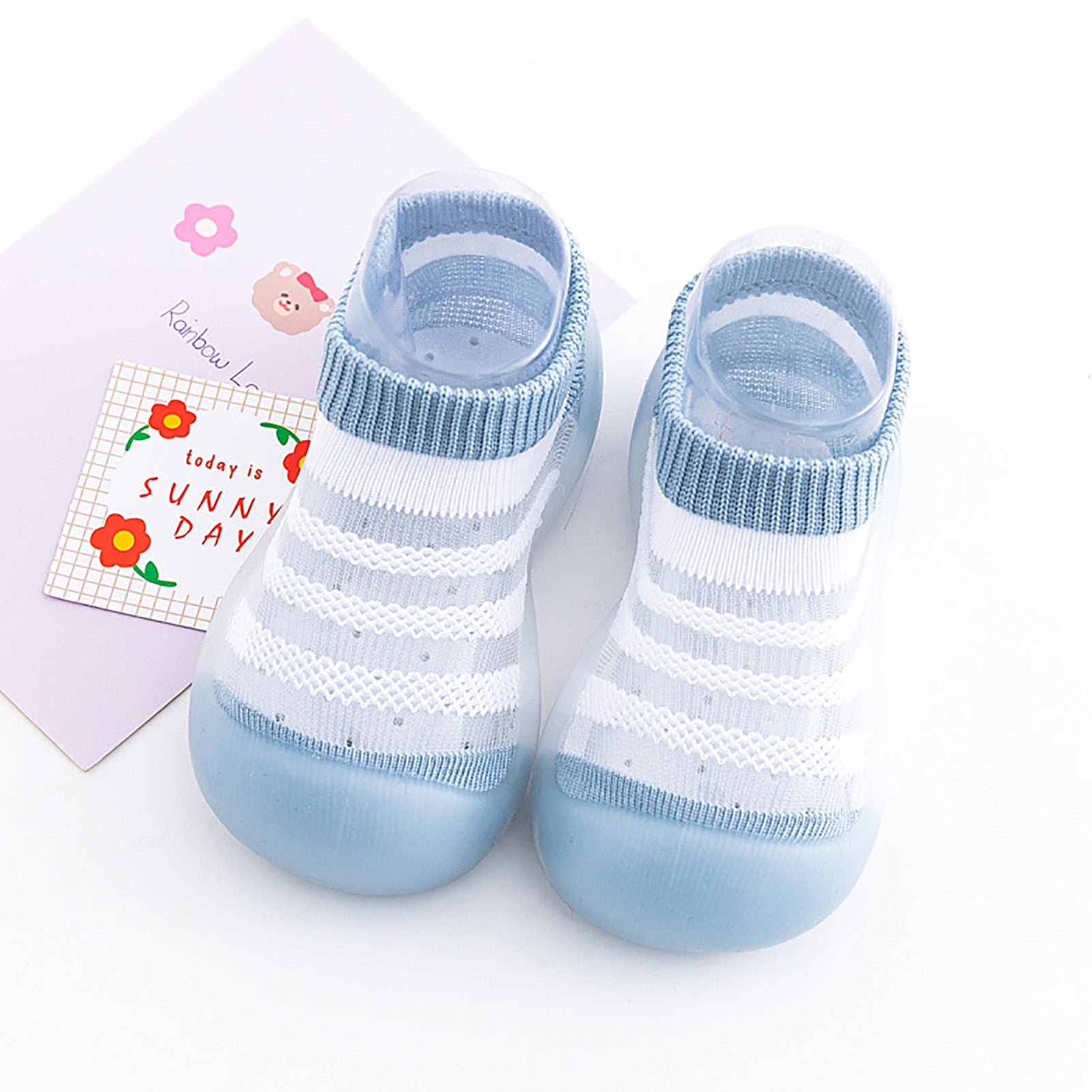 Baby Floor Socks with Non-Slip Sole – Breathable, Soft Cotton & Flexible Insole - YanaChi Store
