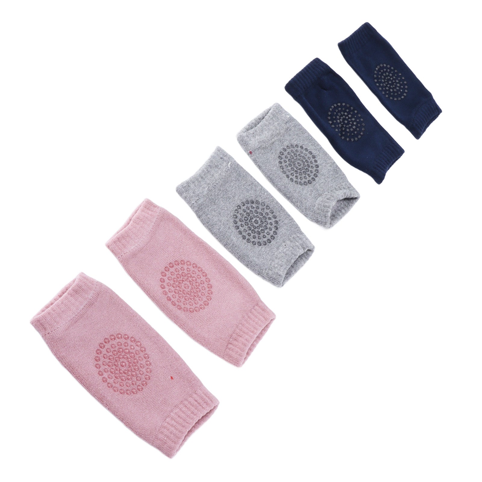 3 Pairs Baby Knee Pads – Combed Cotton Anti-Slip Protectors for Crawling Infants (6-24 Months) - YanaChi Store