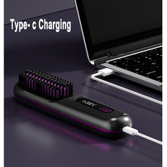 2-in-1 Wireless Hair Straightener & Curler – USB Charging, Fast Heating - YanaChi Store