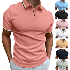 Men's Slim Fit Striped Short-Sleeve Shirt – Perfect Blend of Style and Comfort - YanaChi Store
