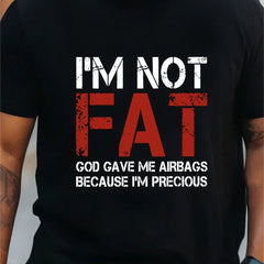 Men's Patterned Printed - I'm Not Fat T-Shirt - YanaChi Store