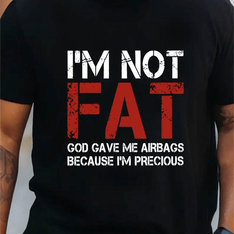 Men's Patterned Printed - I'm Not Fat T-Shirt - YanaChi Store