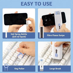 7 In 1 Computer Keyboard Cleaner Brush Kit Earphone Cleaning Pen For Headset Keyboard Cleaning Tools Cleaner Keycap Puller Kit - YanaChi Store