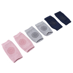 3 Pairs Baby Knee Pads – Combed Cotton Anti-Slip Protectors for Crawling Infants (6-24 Months) - YanaChi Store