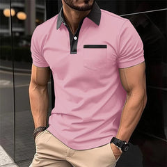 Men's Fashion Lapel Pocket Polo T-Shit - YanaChi Store