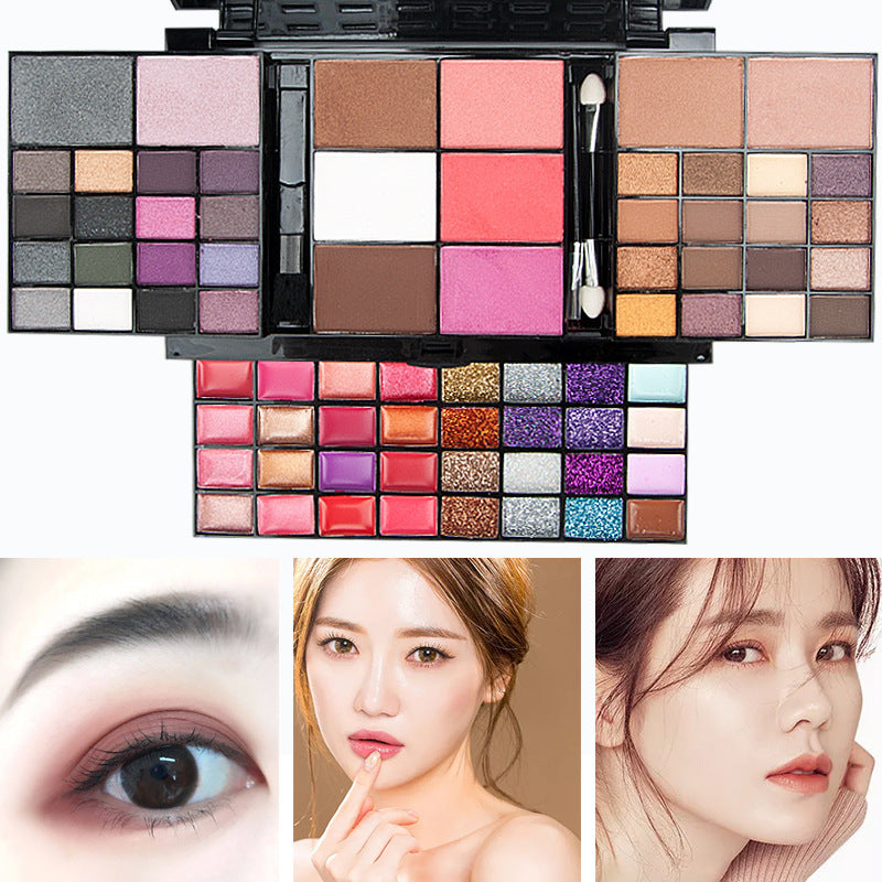 74-Color Professional Makeup Set – Lip Gloss, Eyeshadow, Blush & Highlight - YanaChi Store