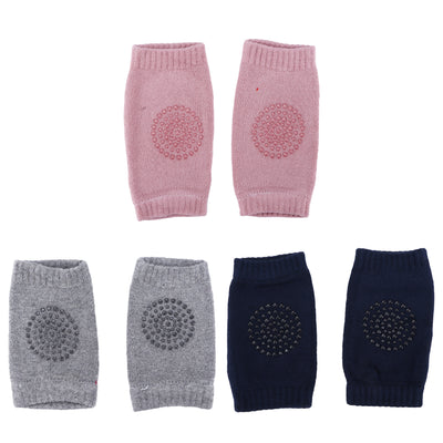 3 Pairs Baby Knee Pads – Combed Cotton Anti-Slip Protectors for Crawling Infants (6-24 Months) - YanaChi Store
