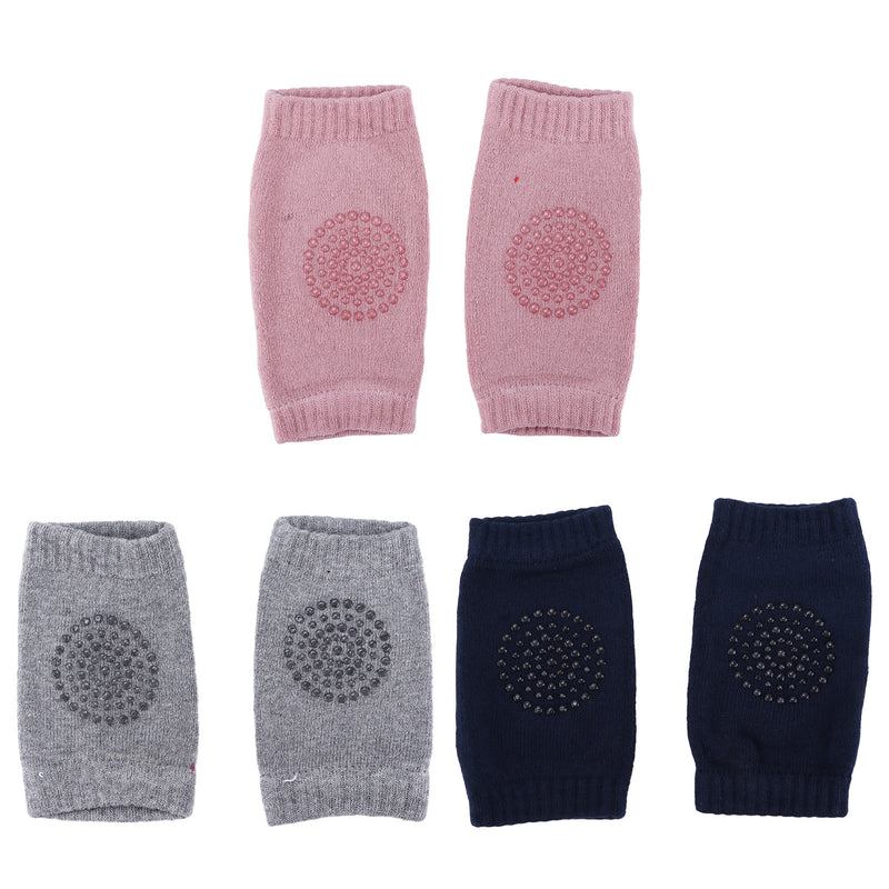 3 Pairs Baby Knee Pads – Combed Cotton Anti-Slip Protectors for Crawling Infants (6-24 Months) - YanaChi Store