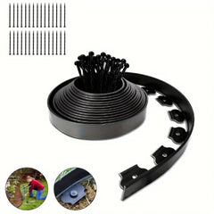 10m Lawn Border With 30 Plastic Stakes Garden Border For Paths, Driveways, Flowers And Plants - YanaChi Store