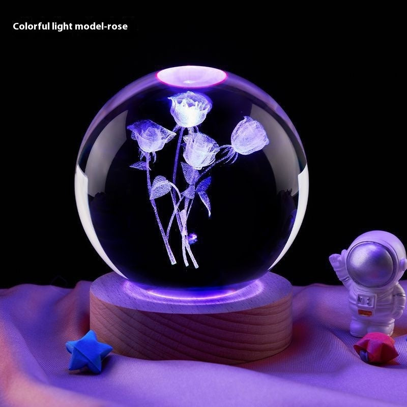 Elegant USB Crystal Night Lamp – Multiple Colors & Designs - YanaChi Store