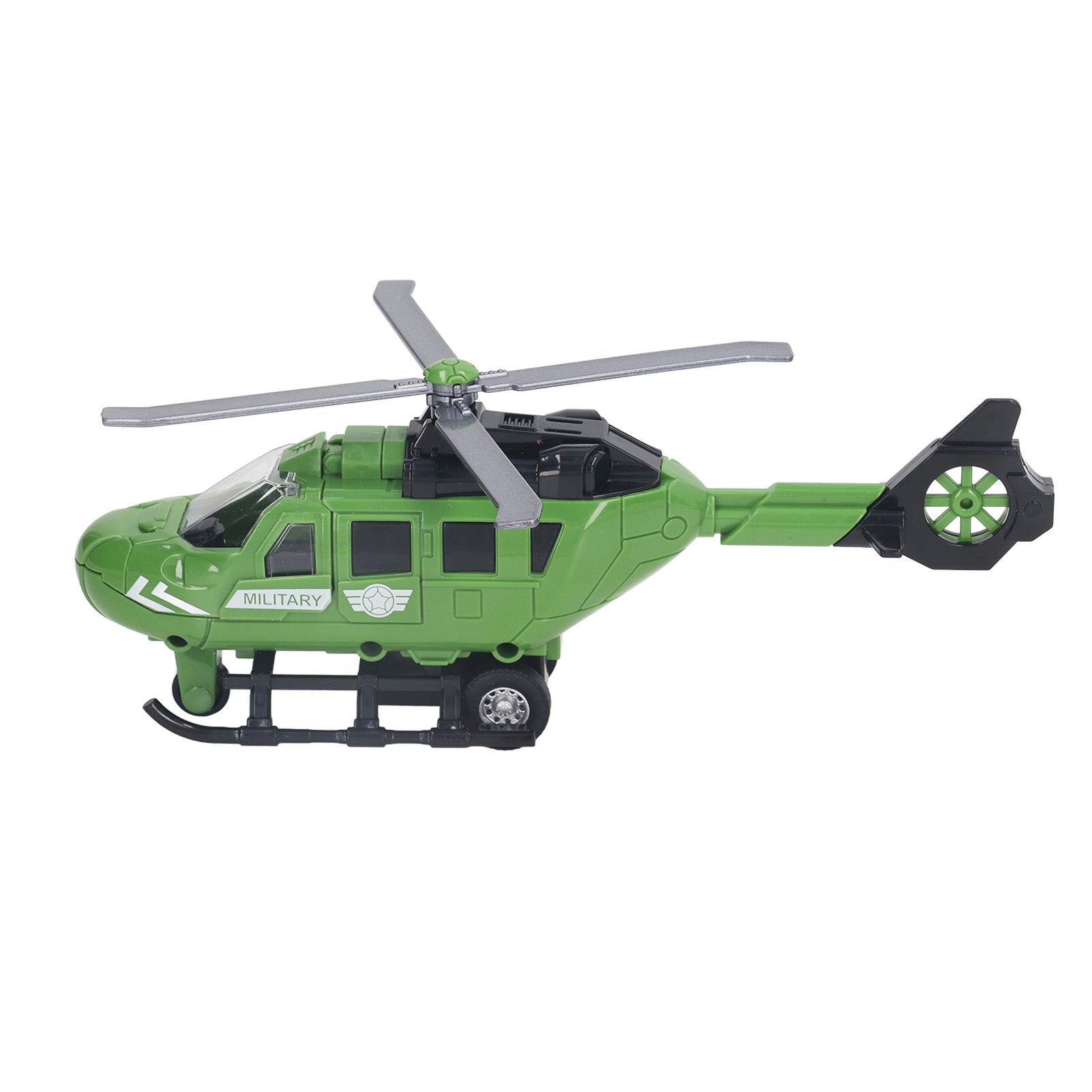 Diecast Helicopter Model - Simulated Alloy Inertia Airplane Toy for Kids (8.9in) - YanaChi Store