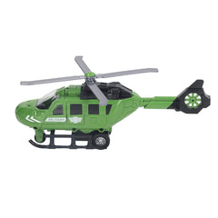 Diecast Helicopter Model - Simulated Alloy Inertia Airplane Toy for Kids (8.9in) - YanaChi Store