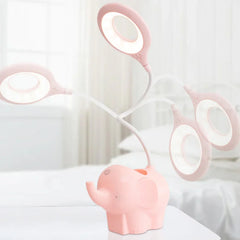 Adorable Elephant LED Desk Lamp – USB Rechargeable, Dimmable Touch Control Light - YanaChi Store