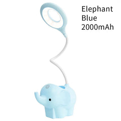 Adorable Elephant LED Desk Lamp – USB Rechargeable, Dimmable Touch Control Light - YanaChi Store