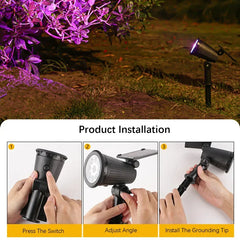 Solar-Powered Spotlights – 9 LEDs, IP65 Waterproof, Perfect for Driveways and Lawns - YanaChi Store