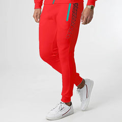 Men's Tracksuit Set: Hooded Zipper Jacket & Jogging Pants for Spring & Autumn