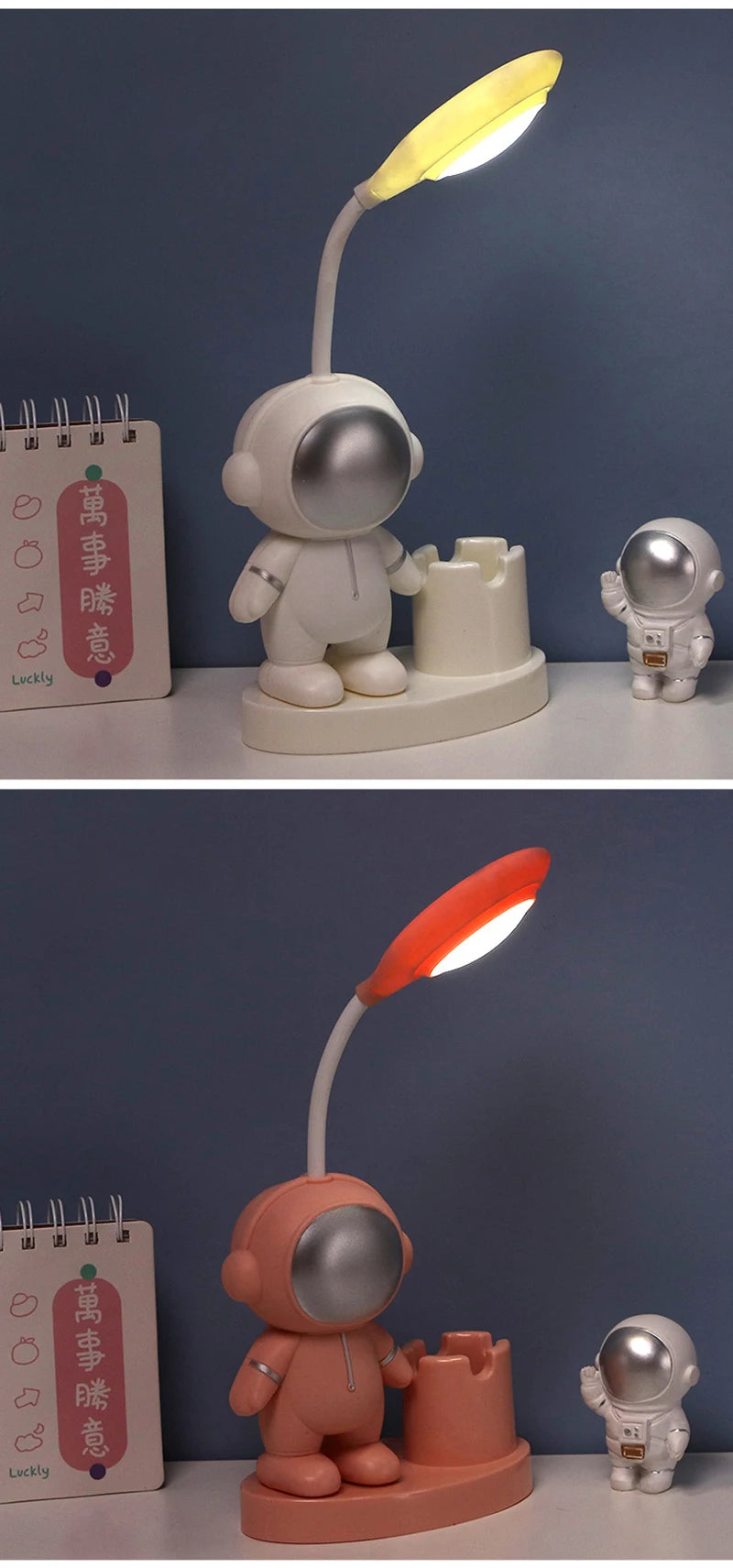 Creative Kids' Astronaut Table Lamp – Adjustable Color With A Practical Design - YanaChi Store