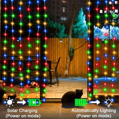 Waterproof Solar Curtain Fairy Lights – Perfect for Weddings, Parties & Outdoor Decor - YanaChi Store
