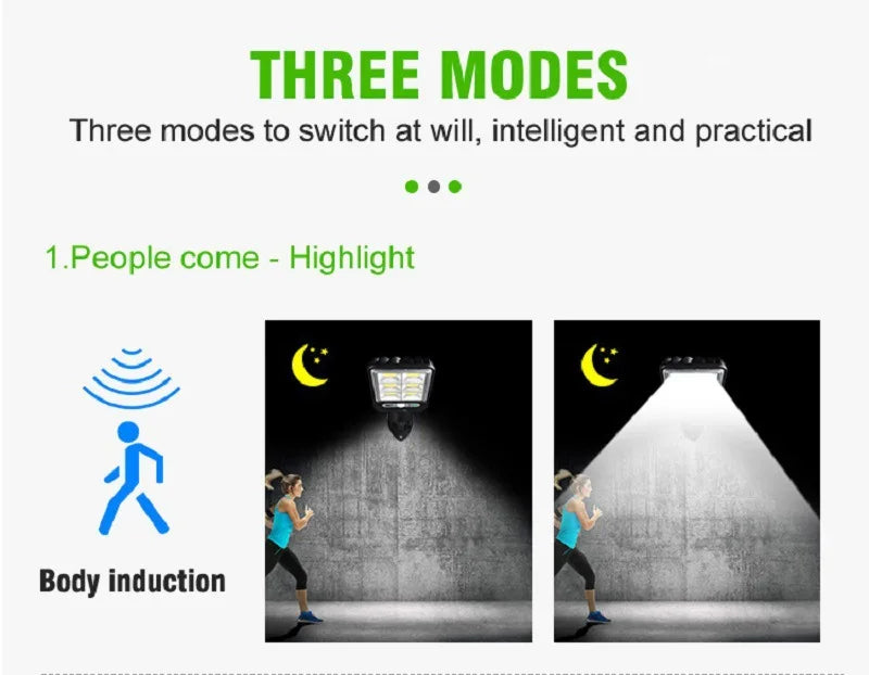 Solar Outdoor LED Wall Lamp – Motion Sensor Light for Garden & Garage - YanaChi Store