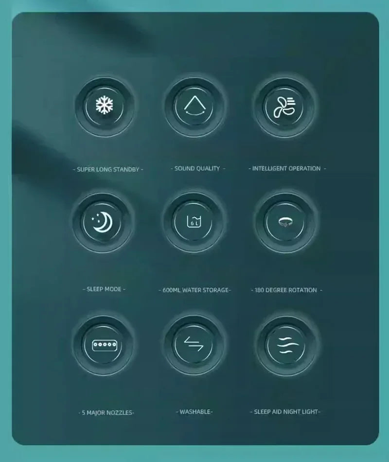 Xiaomi 3-in-1 Portable Fan & Air Cooler with LED Night Light - Adjustable for Home & Office Us