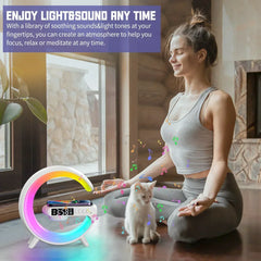 Wireless Charging Station with Bluetooth 5.0 Speaker, RGB Lights & Alarm Clock - YanaChi Store