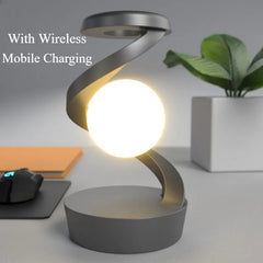 LED Moon Mood Lamp – Suspended Rotating RGB Light with Wireless Charging - YanaChi Store