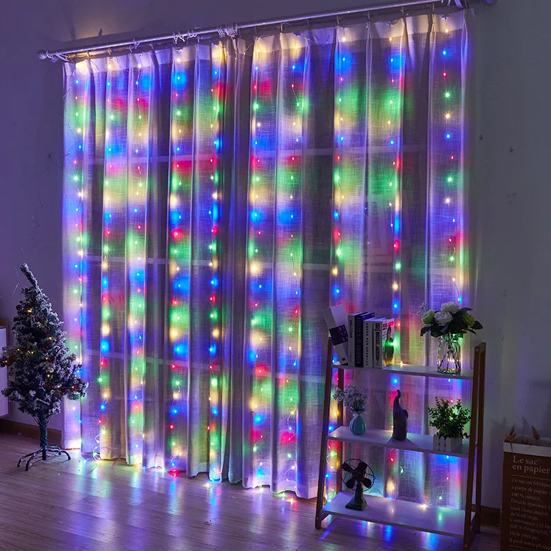 Waterproof Solar Curtain Fairy Lights – Perfect for Weddings, Parties & Outdoor Decor - YanaChi Store