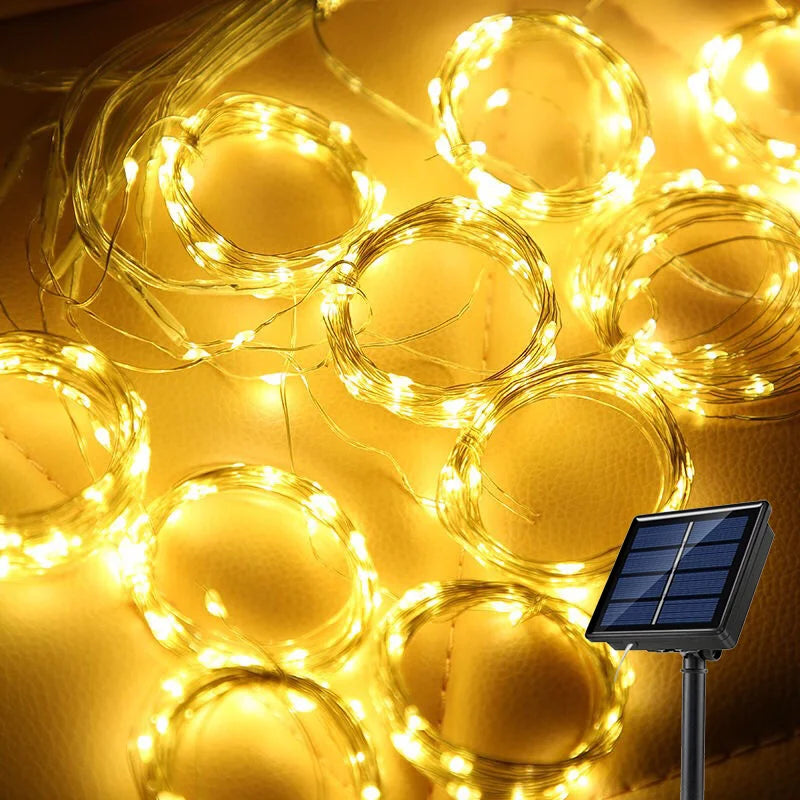 Waterproof Solar Curtain Fairy Lights – Perfect for Weddings, Parties & Outdoor Decor - YanaChi Store