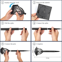 Waterproof Solar Pathway Lights – 2-Pack, LED, IP44 Rated for Outdoor Use - YanaChi Store