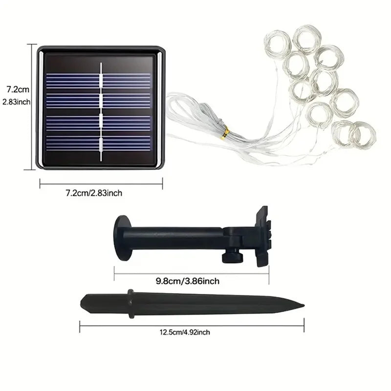 Waterproof Solar Curtain Fairy Lights – Perfect for Weddings, Parties & Outdoor Decor - YanaChi Store