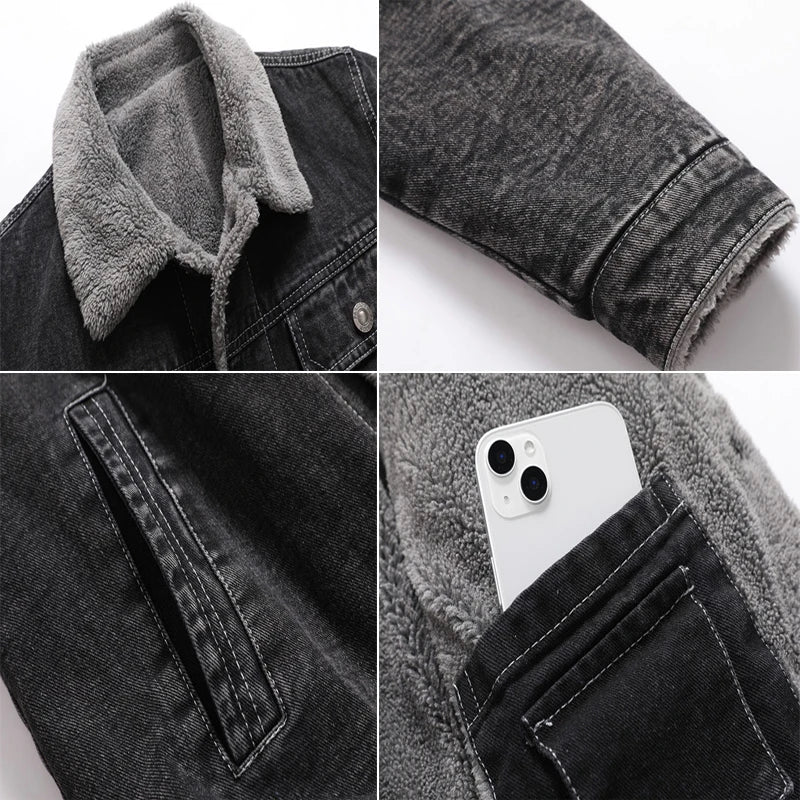 Stylish Warm Denim Coat - Perfect for Winter or Autumn Comfort - YanaChi Store