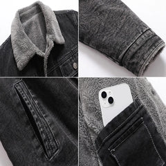 Stylish Warm Denim Coat - Perfect for Winter or Autumn Comfort - YanaChi Store