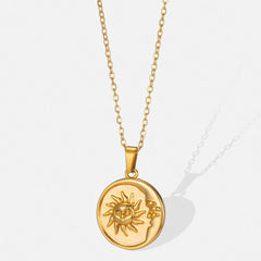 Exquisite Bohemian Clavicle Necklace – Stainless Steel Sun & Moon Pendant - YanaChi Store