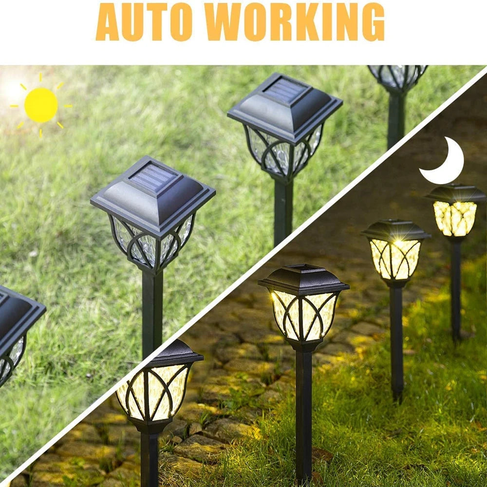 Waterproof Solar Pathway Lights – 2-Pack, LED, IP44 Rated for Outdoor Use - YanaChi Store